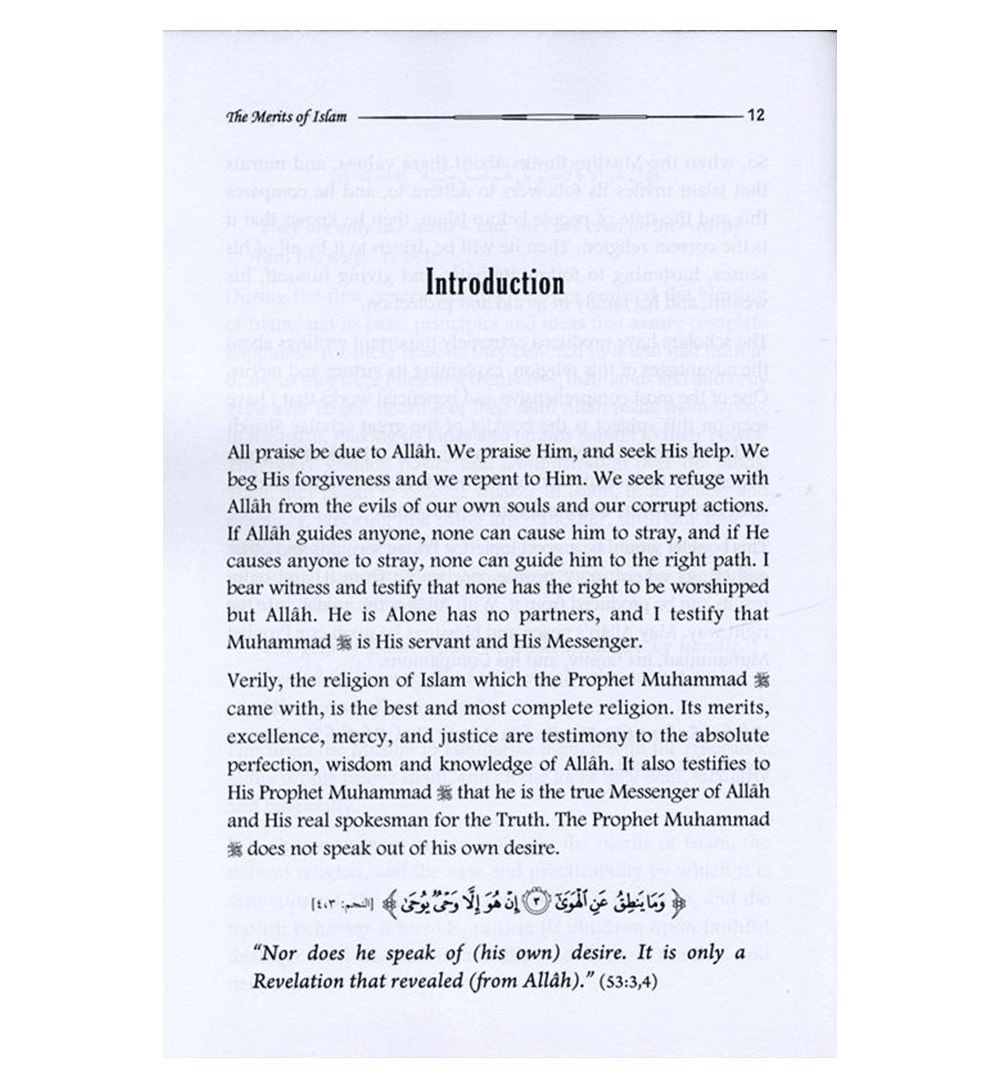 The Merits of Islam