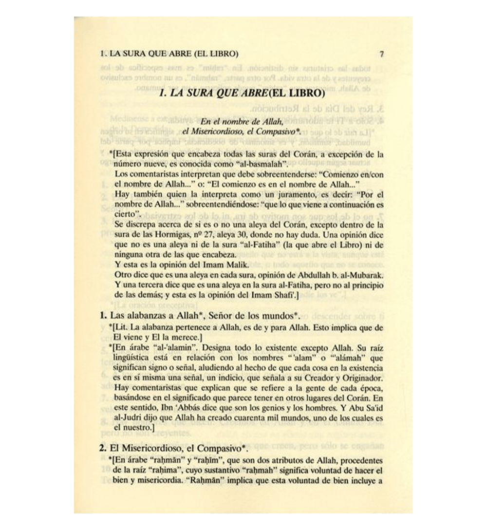 DEL NOBLE CORAN (TRADUCCION COMENTARIO) (Spanish Quran)