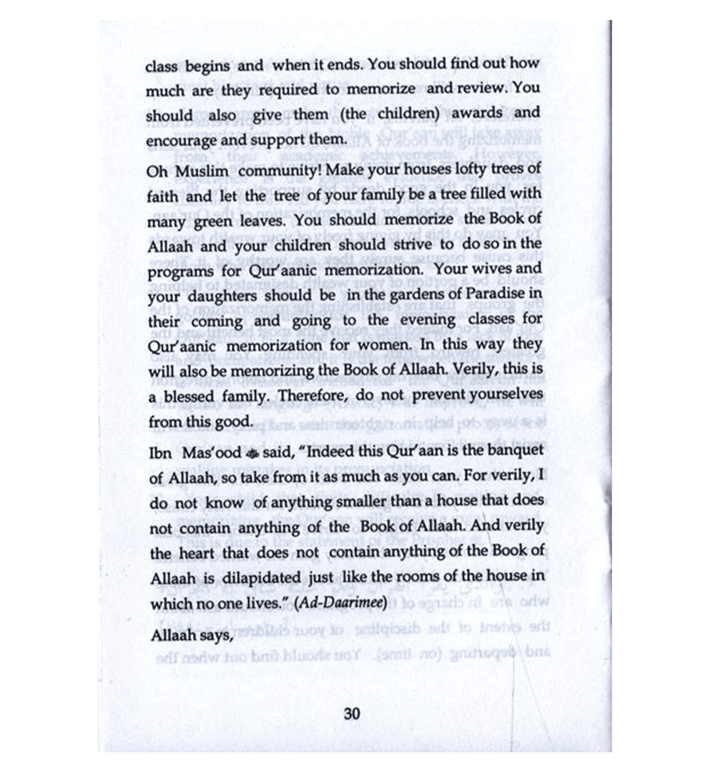 Our Children And Memorization of The quran