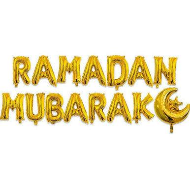 Ramadan Mubarak Letter Foil Balloon- Gold Ramadan Mubarak Letter Foil Balloon- Gold