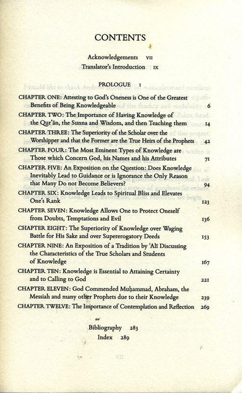 Ibn Qayyim Al-jawziyya On knowledge:from Key to the Blissful Abode (Miftah Dar al-Sa’ada)