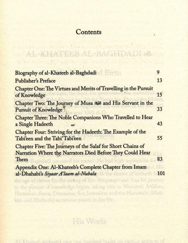 Travelling in the Pursuit of Knowledge