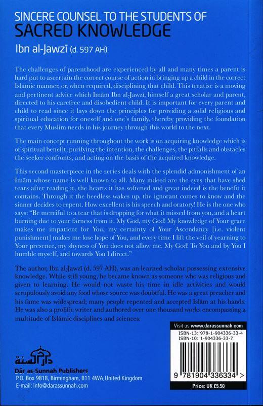 Sincere Counsel to the Students of Sacred Knowledge - NobleBookshop