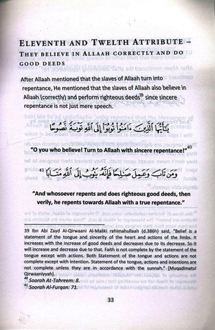 15 Attributes of Slaves of the Most Beneficent 15 Attributes of Slaves of the Most Beneficent