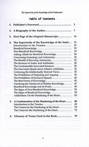The Superiority Of The Knowledge Of The Predecessors Over The Knowledge Of The Successors The Superiority Of The Knowledge Of The Predecessors Over The Knowledge Of The Successors