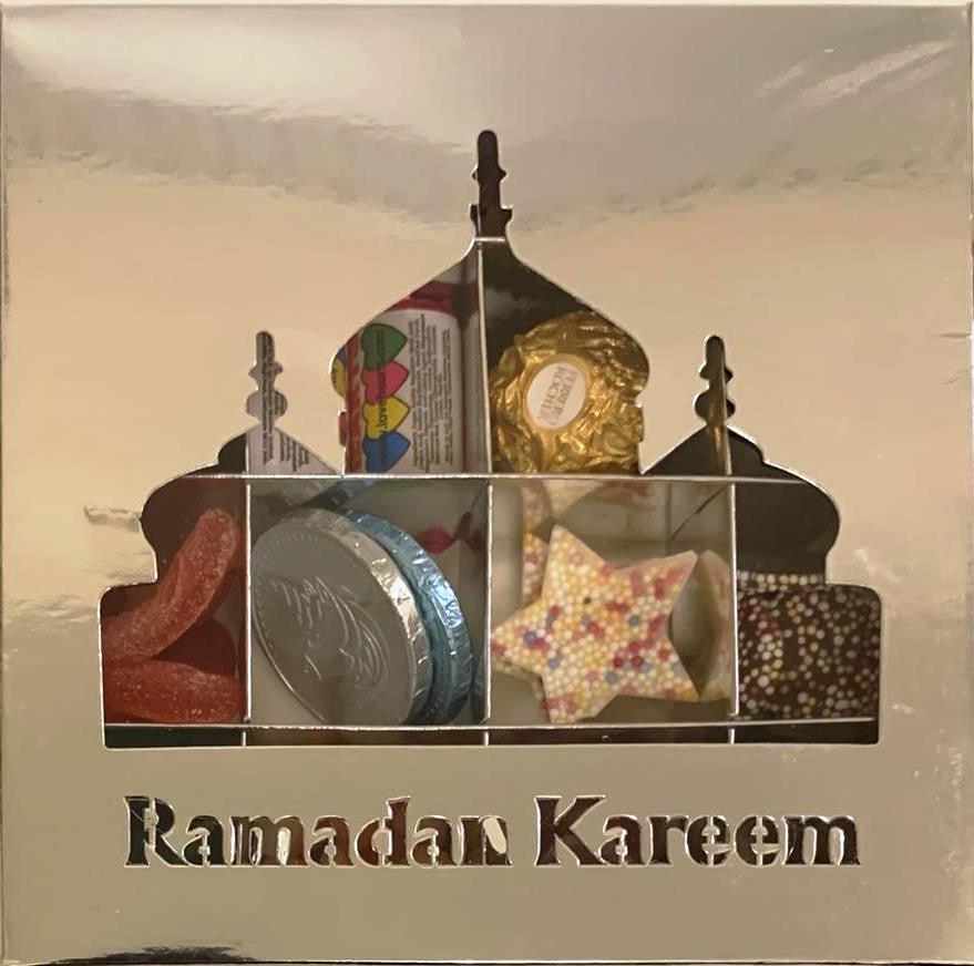 Ramadhan Mubarak Silver Sweets Box Pick and Mix 16 Selection of Halal Sweet Zone Jelly / Gifts / Eid / Food