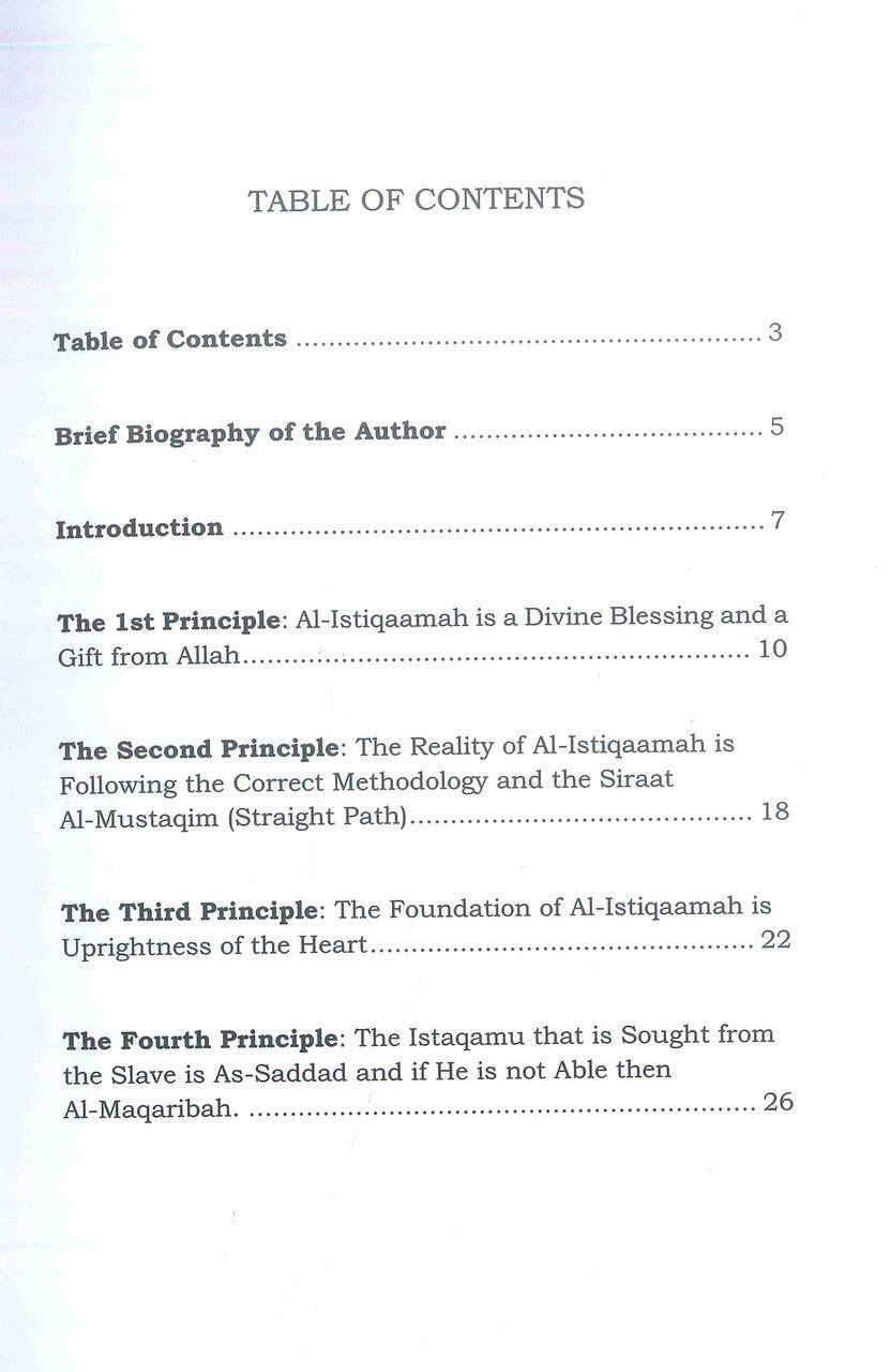 TEN PRINCIPLES ON AL-ISTIQAAMAH