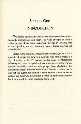 The Sources of the Quran : A Critical Review of the Authorship Theories The Sources of the Quran : A Critical Review of the Authorship Theories
