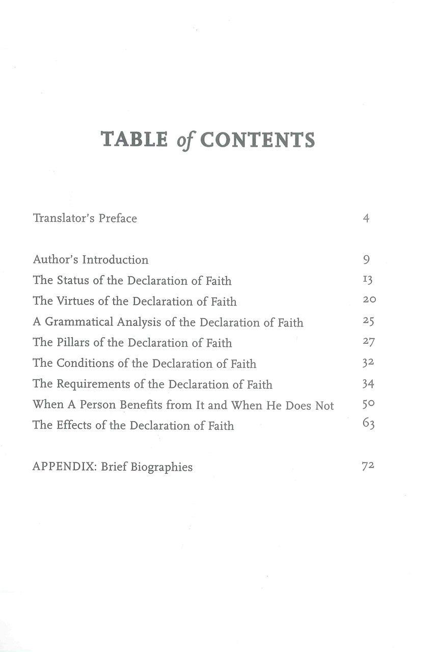 The Declaration of Faith