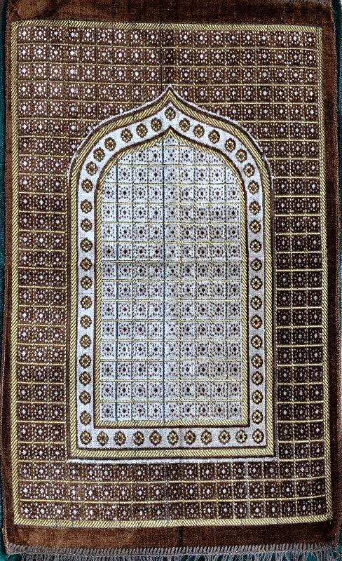 Cut Work Pray Mat :Golden Brown