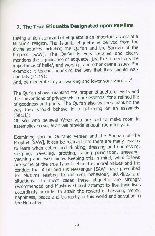 The True Islamic Etiquette