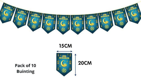 Eid Mubarak Flags – turquoise / Decoration / Ramadhan / Ramadan / Happy Eid / Flags / Bunting