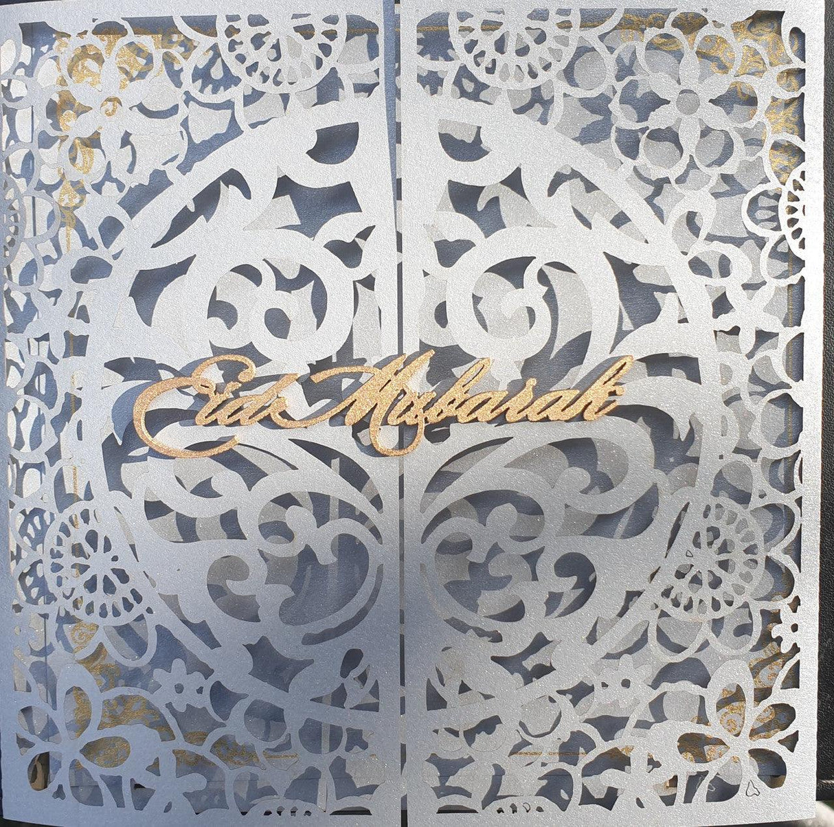 Eid Mubarak Laser Cut Greeting Cards Muslim Islamic Festival 3