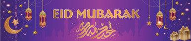 Eid Mubarak Banner - Purple