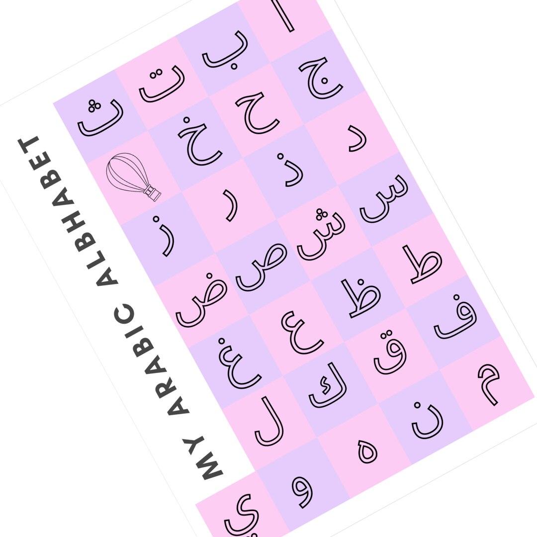 Arabic Alphabet Poster 12345