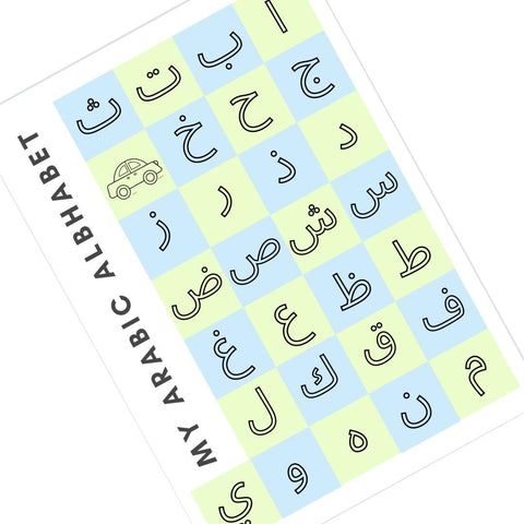 Arabic Alphabet Poster 12345