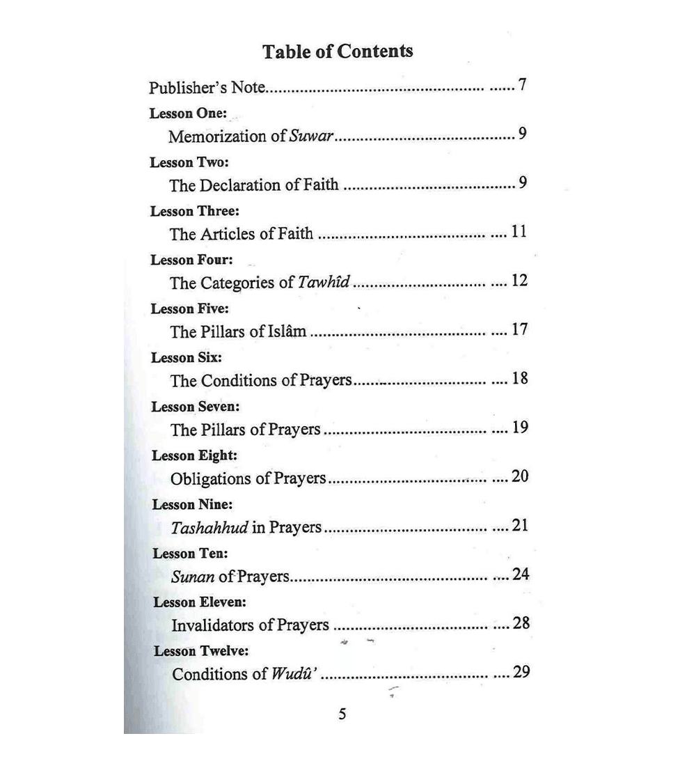 Essential Lessons for Every Muslim