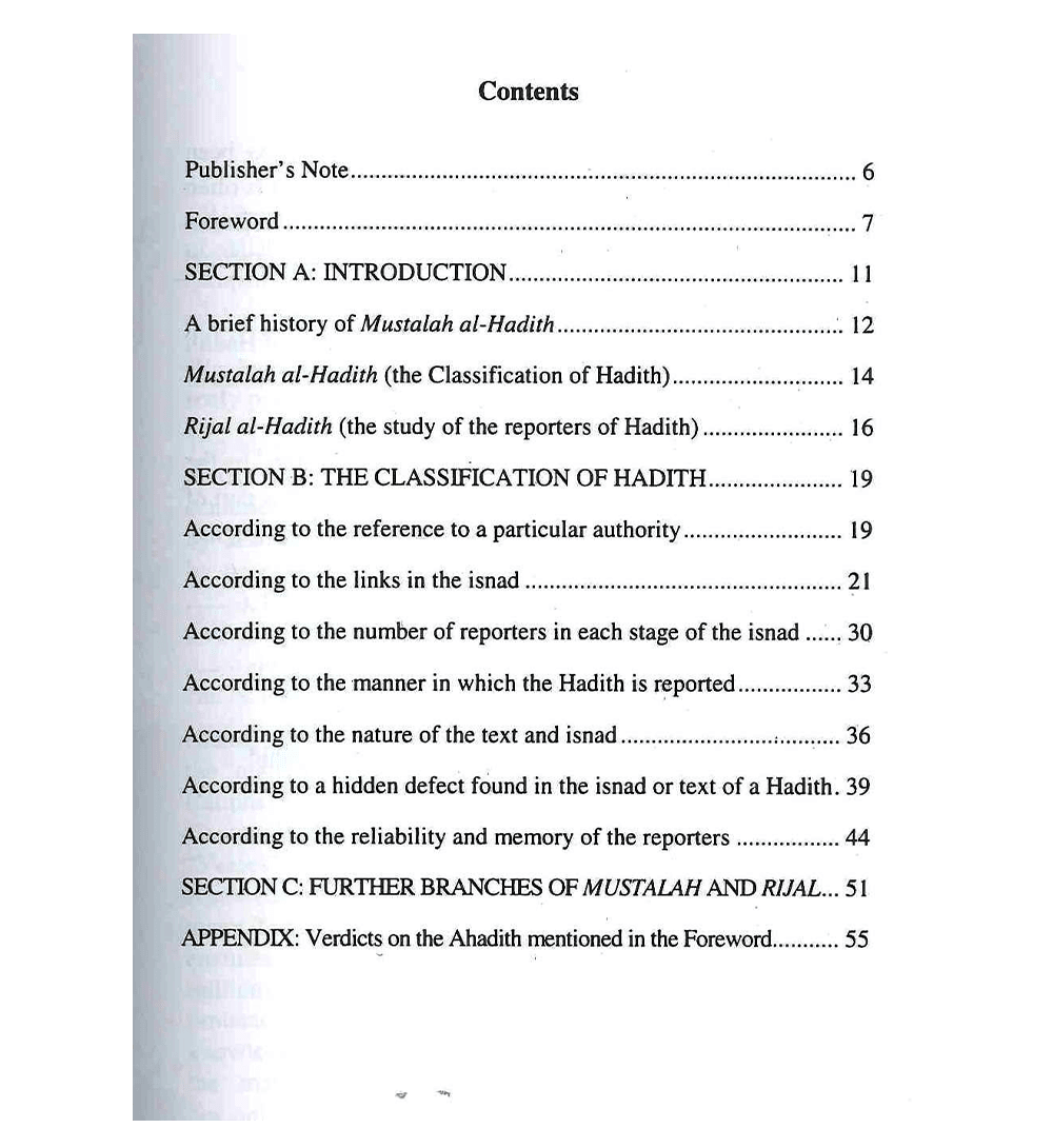 An Introduction to the Science of Hadith