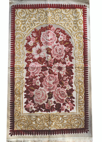 Prayer Rug Luxury Velvet with Turkish cutwork design