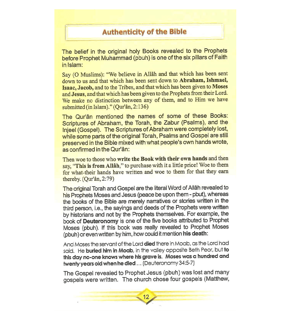 Christianity & Islam According to The Bible & The Qur'an