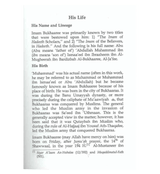 The Biography of Imam Bukhaaree