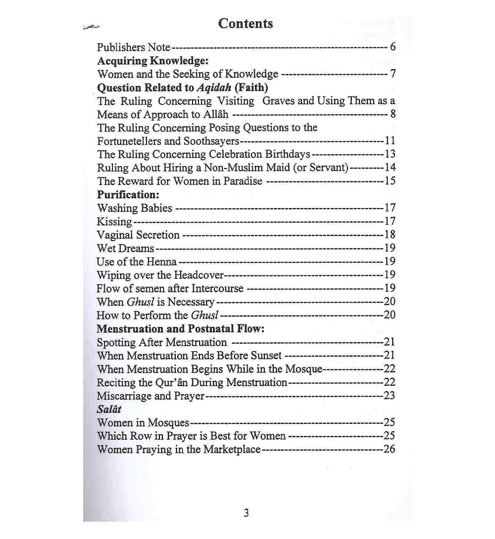 Selected Fatawa for Women