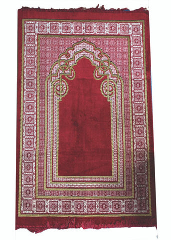 Prayer Rug Luxury Padded with Turkish cutwork design