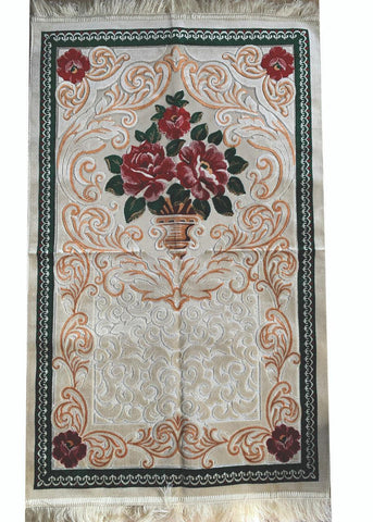 Prayer Rug Luxury Velvet with Turkish cutwork design