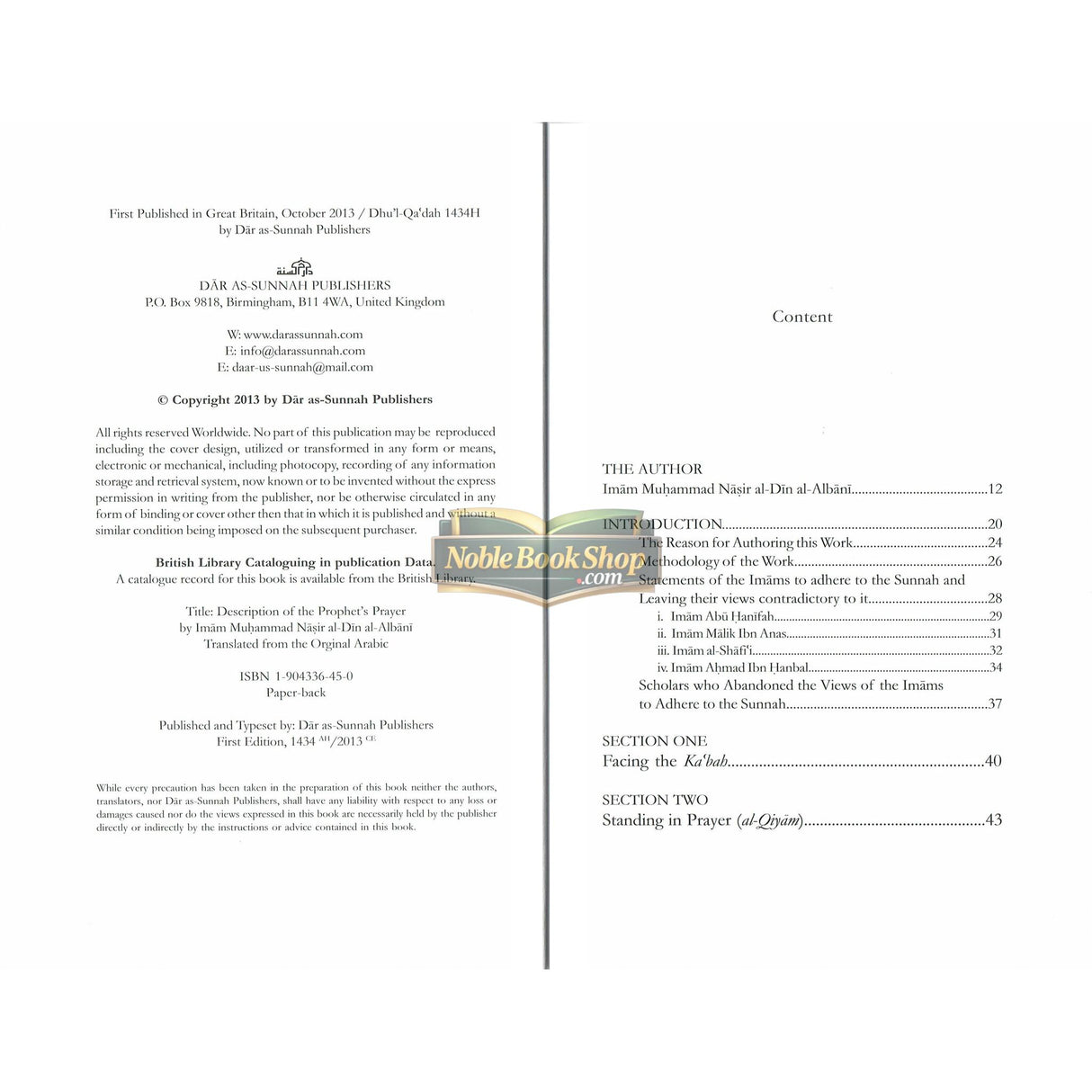 Description of the Prophets Prayer