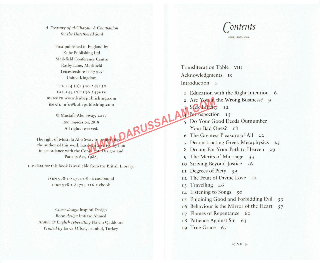 A Treasury of Ghazali (Treasury in Islamic Thought and Civilization)