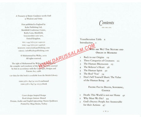 A Treasury of Rumi's Wisdom Treasury in Islamic Thought and Civilization, 9781847741028