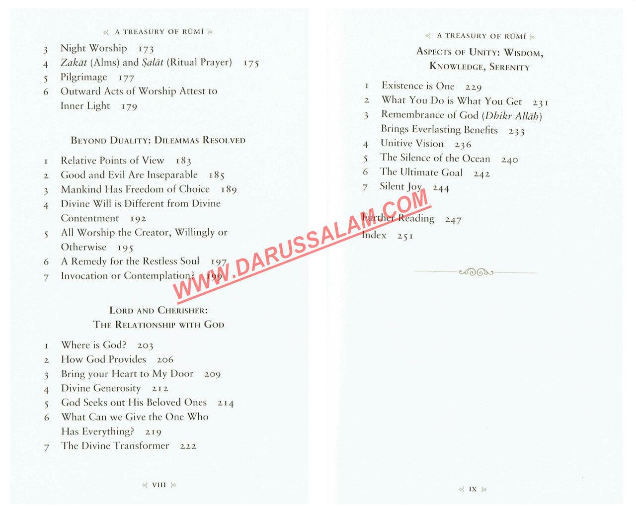 A Treasury of Rumi's Wisdom Treasury in Islamic Thought and Civilization, 9781847741028