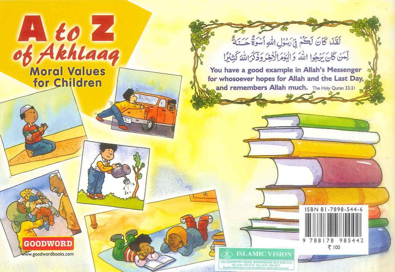 A to Z of Akhlaaq Moral Values For Children - NobleBookshop