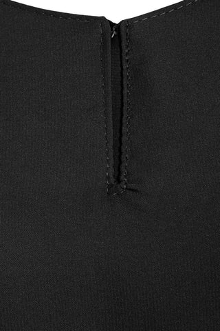 Black Basic Abaya Nida Fabric, Zadina