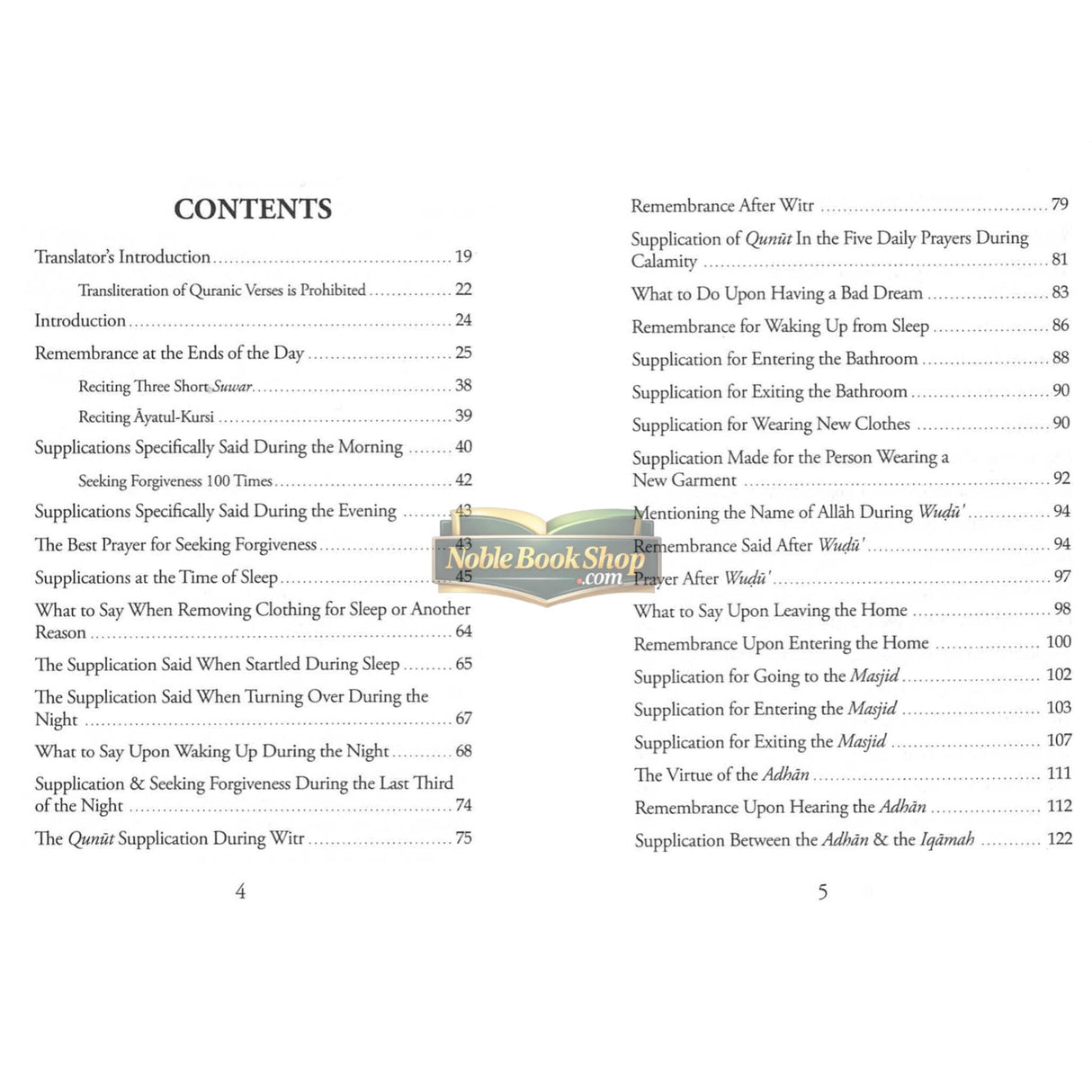 Collection of Authentic Invocations (Pocket size)