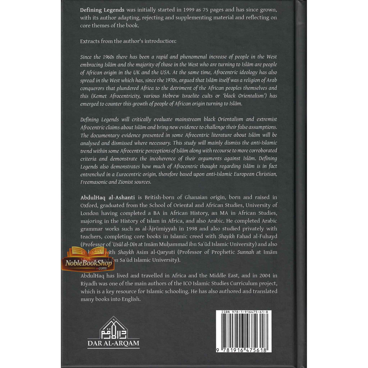 Defining Legends: Analysis Of Afrocentric WritingS Against Isalam