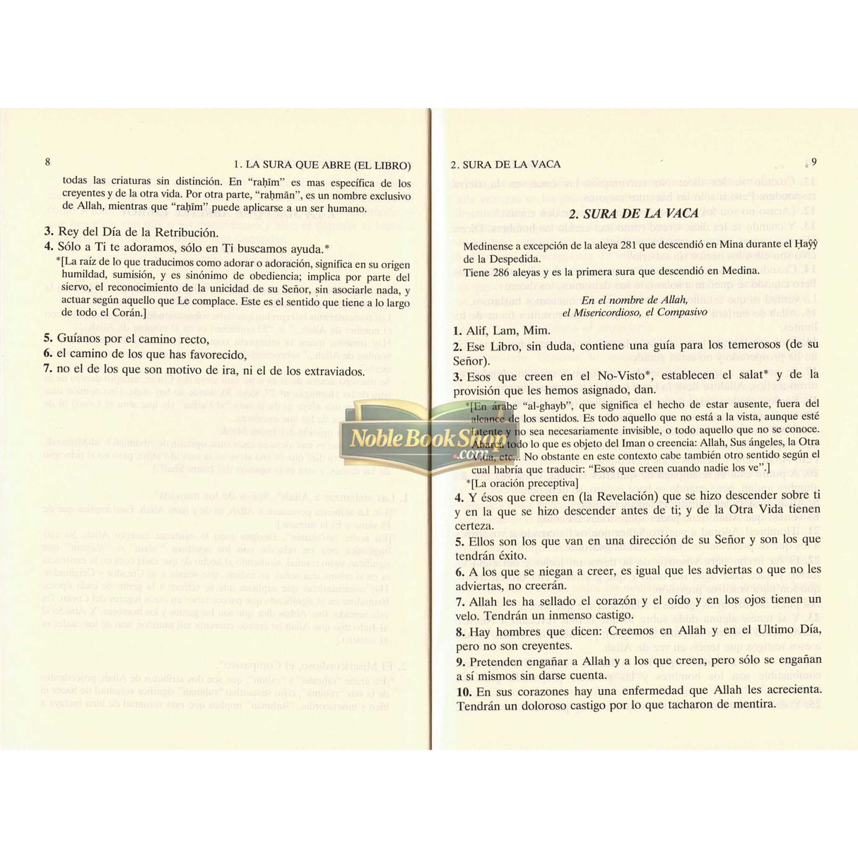 DEL NOBLE CORAN (TRADUCCION COMENTARIO) (Spanish Quran)