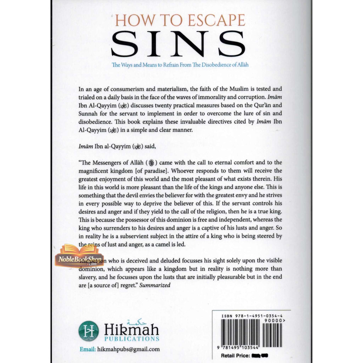 How To Escape Sins(Based on the words of Imam Ibn Al-Qayyim)