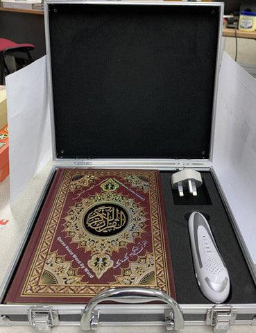 Digital Pen Reader with Tajweed Quran Black Aluminium Box (Uthmani Script) Large size 17x24