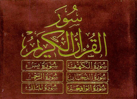 Beautiful Rainbow Colours Selected Surahs Velvet Cover Pocket Size 10x12 cm (24936)