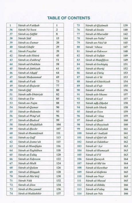 Saheeh International Qur'an The Last Quarter arub' Yasin : Arabic Text with English Meanings (24948)