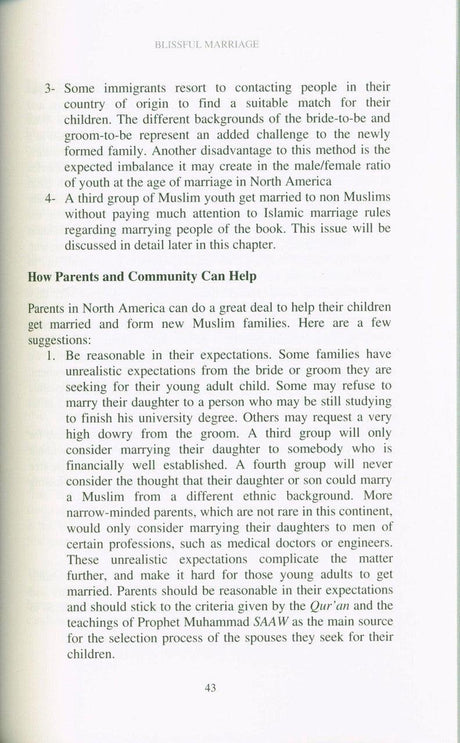 Blissful Marriage : A Practical Islamic Guide (21506)