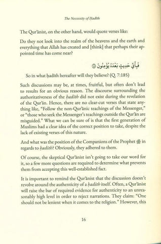 The Necessity of Hadith (25020)