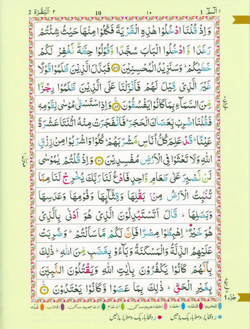 The Holy Quran Colour coded Tajweed Rules (14x19), 9788172319694