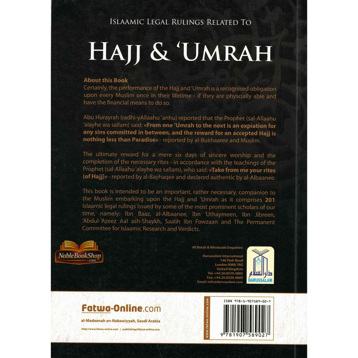Islamic Legal Rulings Related to Hajj & Umrah : Volume One