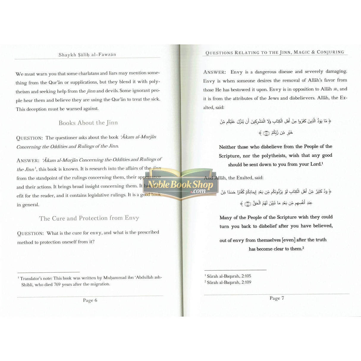 Questions Relating to the Jinn, Magic, and Conjuring