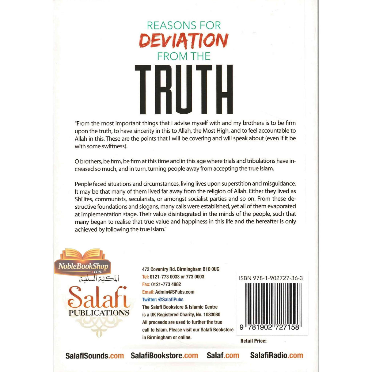 Reasons for Deviation from the Truth
