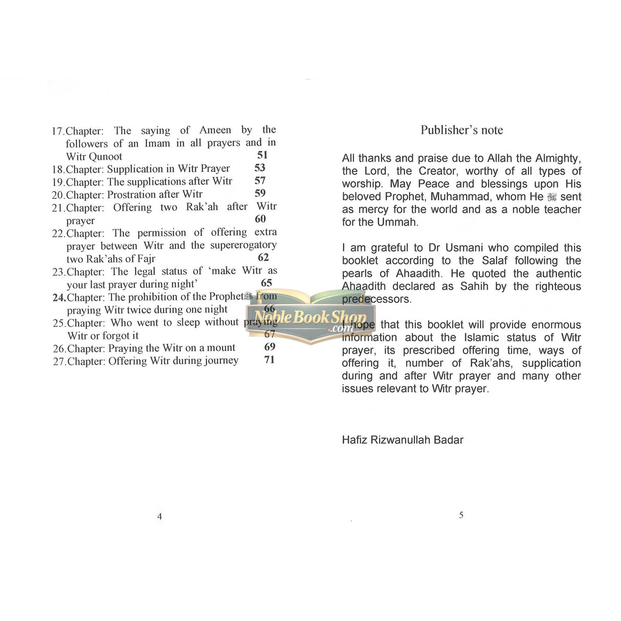 Rulings Of Witr Prayer-2038
