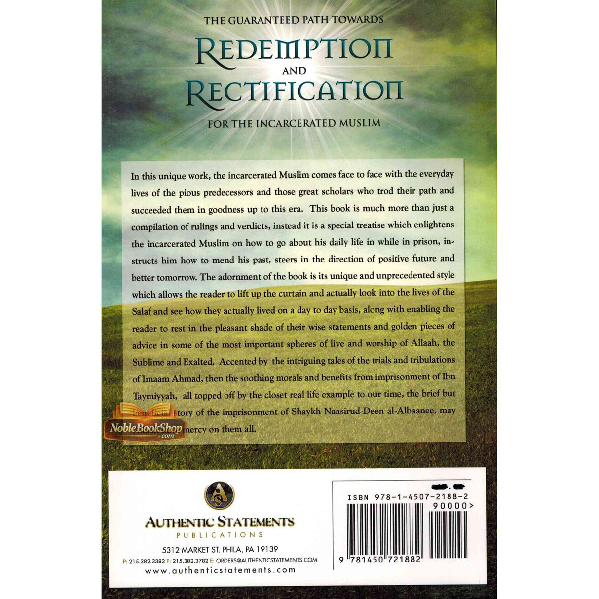 The Guaranteed Path Towards Redemption & Rectification For Incarcerated Muslim