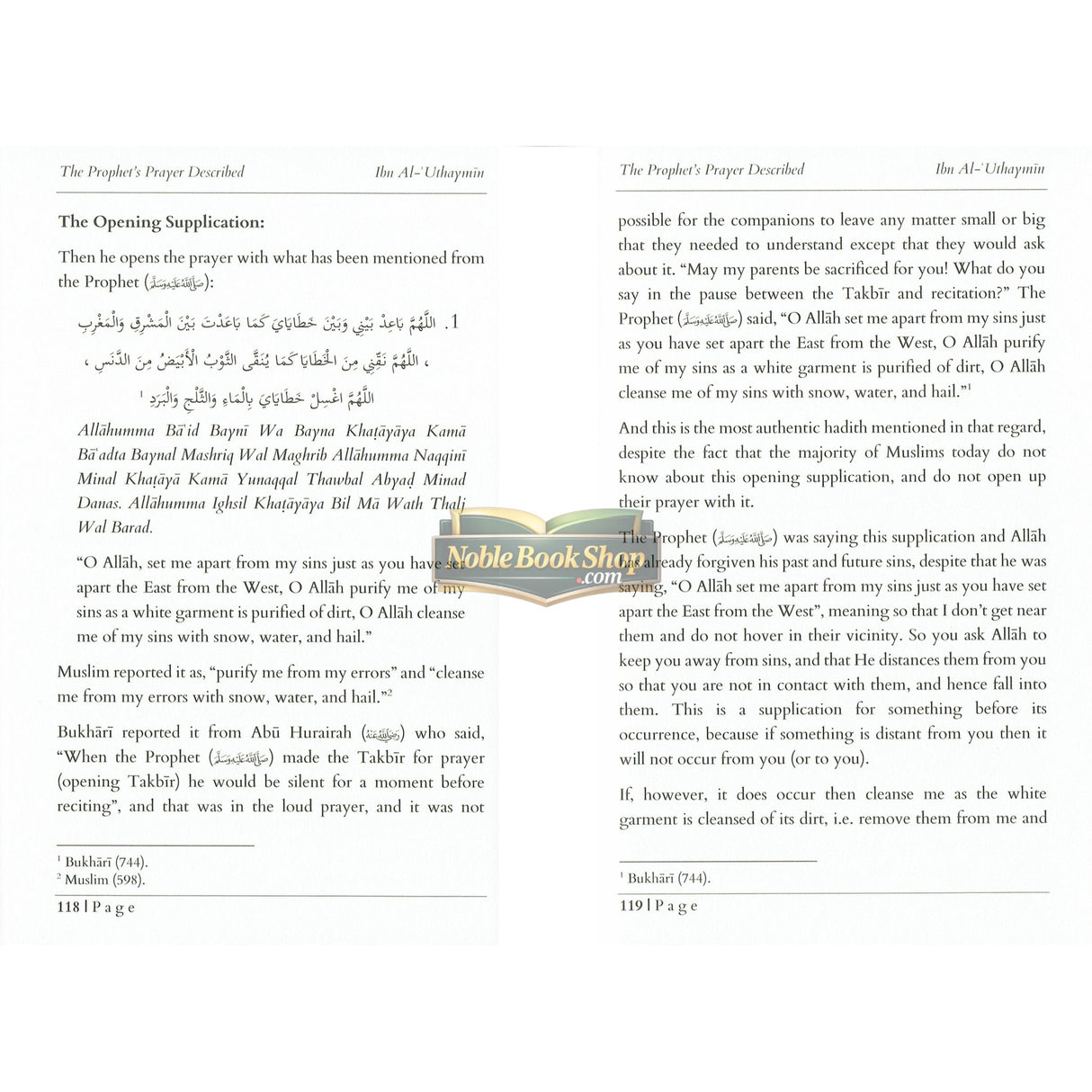 The Prophet’s Prayer Described